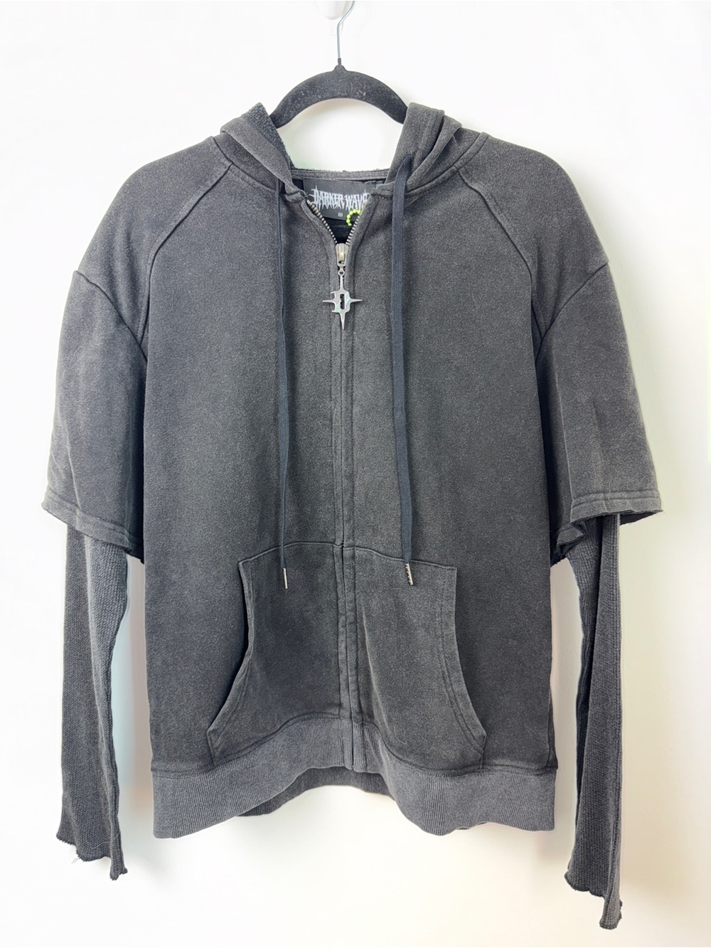 DARKER WAVS EGO TWOFER HOODIE SMALL